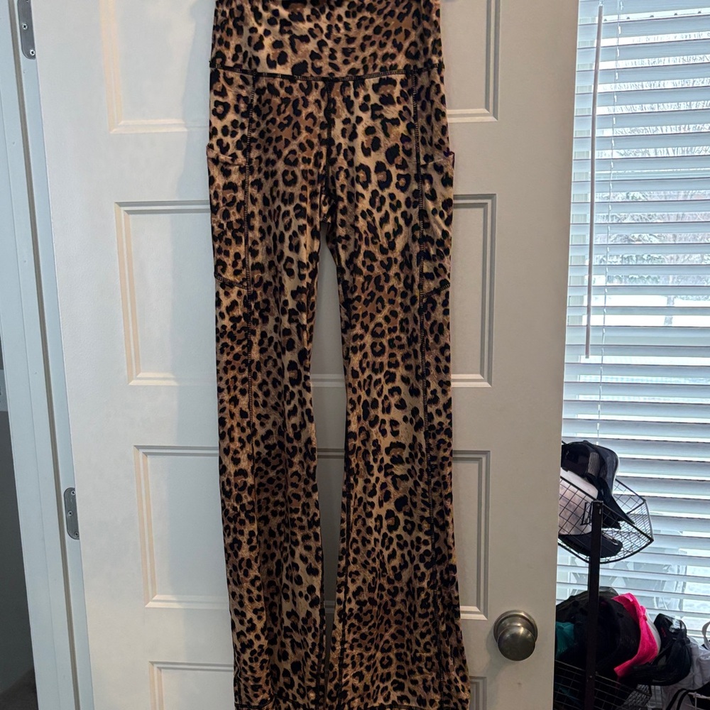 Leopard Print Flared Pants